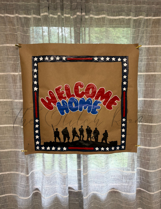 Soldier silhouette Welcome Home Banner